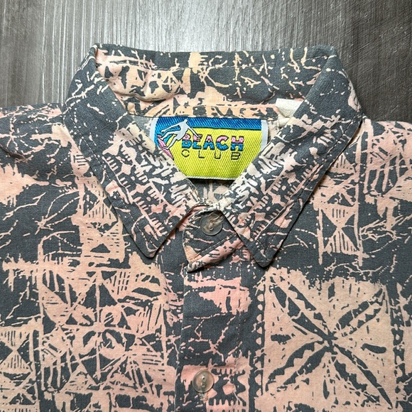 Beach Club Vintage 90s Short Sleeve Button Down - Small - Picture 5 of 5